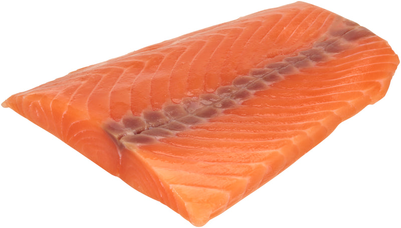 Trident Seafoods 8 Ounce Portion Boneless Skinless Raw Atlantic Salmon 10 Pound Each - 1 Per Case.