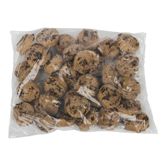 Chunky Chocolate Supreme All Butter Frozen Cookie Dough Naturally Flavored 2 Ounce Size - 160 Per Case.