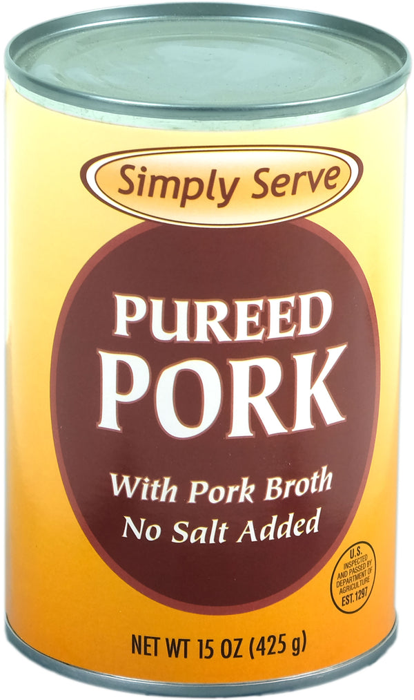 Pureed Pork With Pork Broth No Salt Added 15 Ounce Size - 12 Per Case.