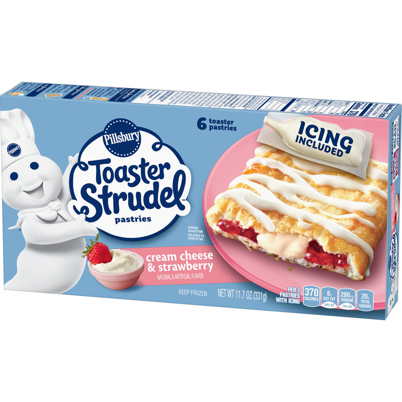 Pillsbury™ Frozen Toaster Strudel Pastriescream Cheese Strawberry11.7 Ounce Size - 12 Per Case.