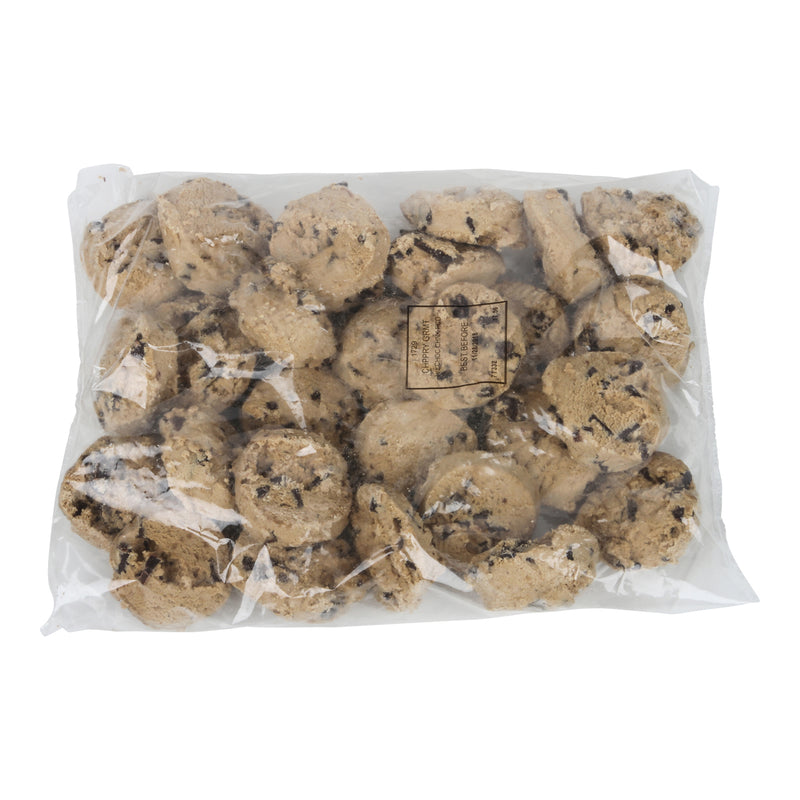 Frozen Cookie Dough Chocolate Chunk Bags Containing Dough Pucks 5 Pound Each - 4 Per Case.