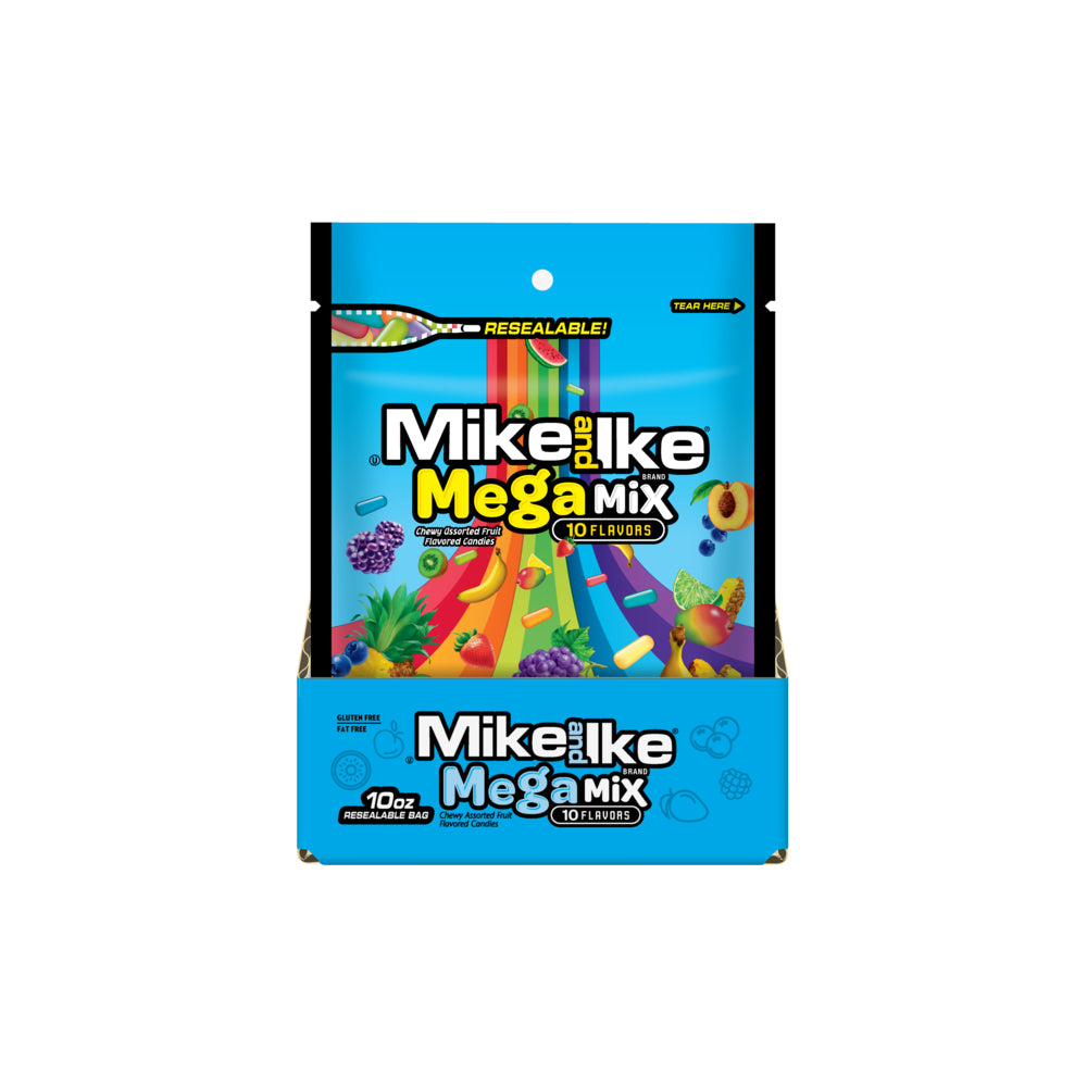 Mike And Ike® Mega Mix Stand Up BagDrc 10 Ounce Size - 8 Per Case.