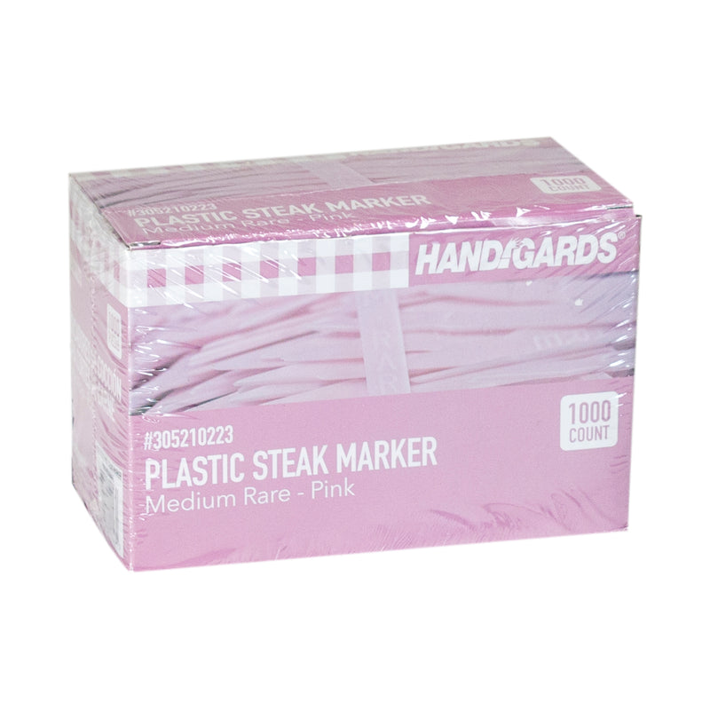 Plastic Steak Marker Pink Medium Rare 1000 Each - 2 Per Case.