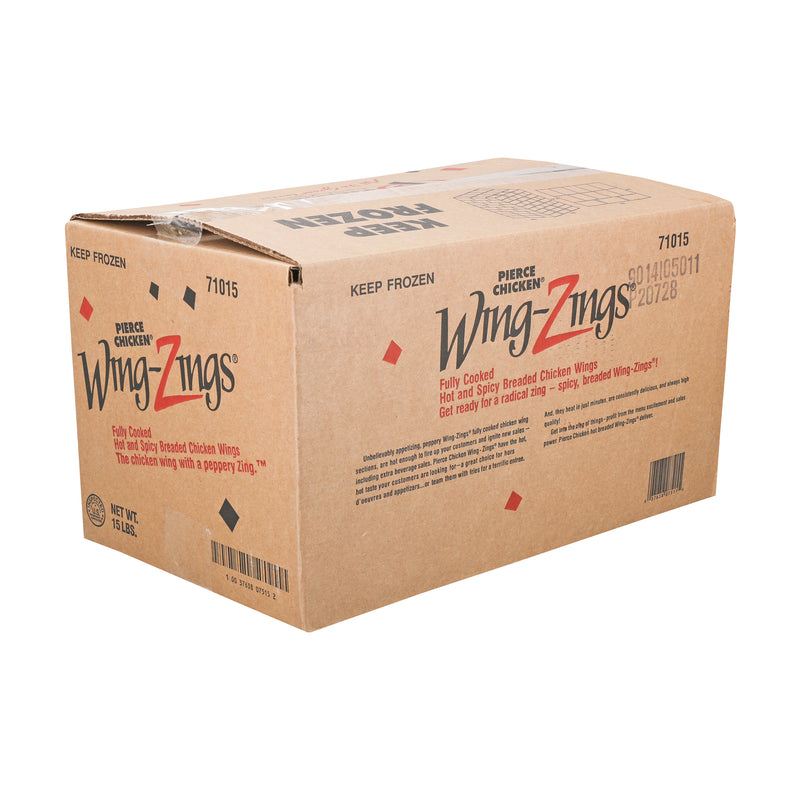 Pierce Chicken Chicken Wing Zings St & Ndjoint 7.5 Pound Each - 2 Per Case.