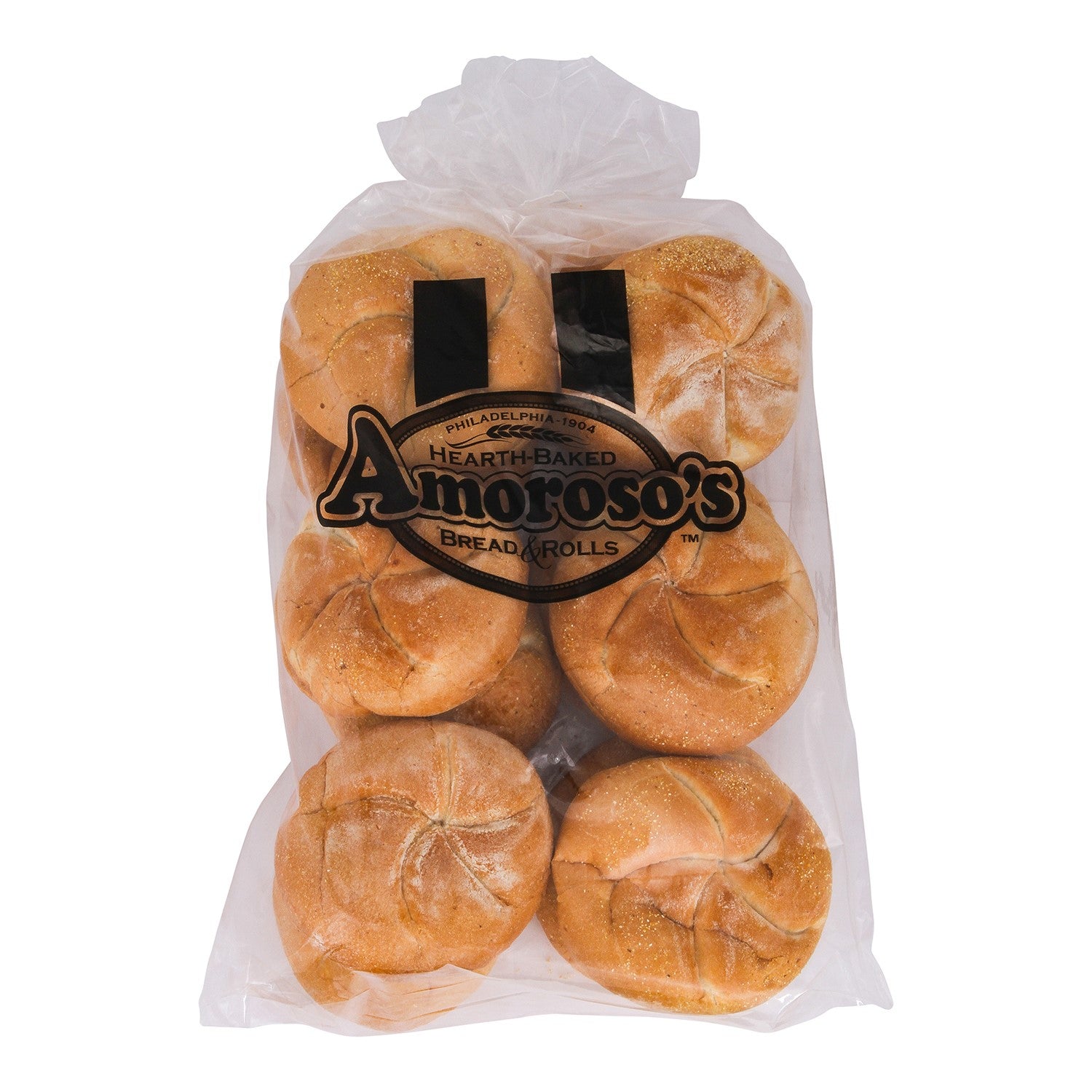 Amoroso's Baking Company Kaiser Roll Sliced 12 Count Packs - 5 Per Case.