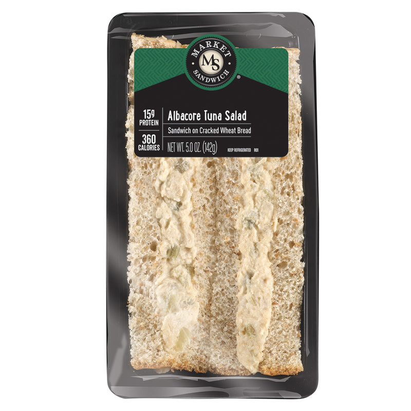 Market Sandwich Albacore Tuna Salad Sandwich Wedge 5 Ounce Size - 10 Per Case.