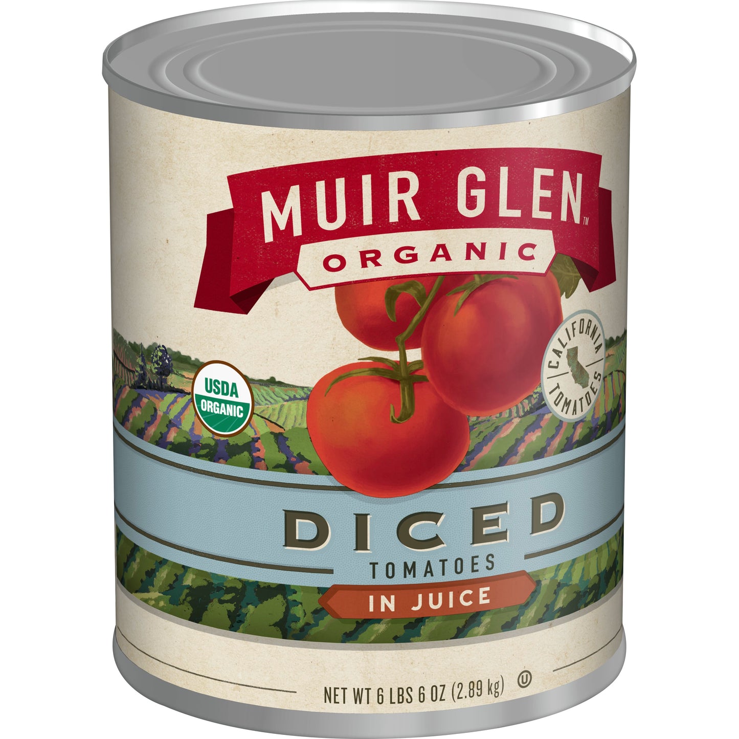 Muir Glen™ Organic Canned Vegetables Bulkdiced Tomatoes 102 Ounce Size - 6 Per Case.