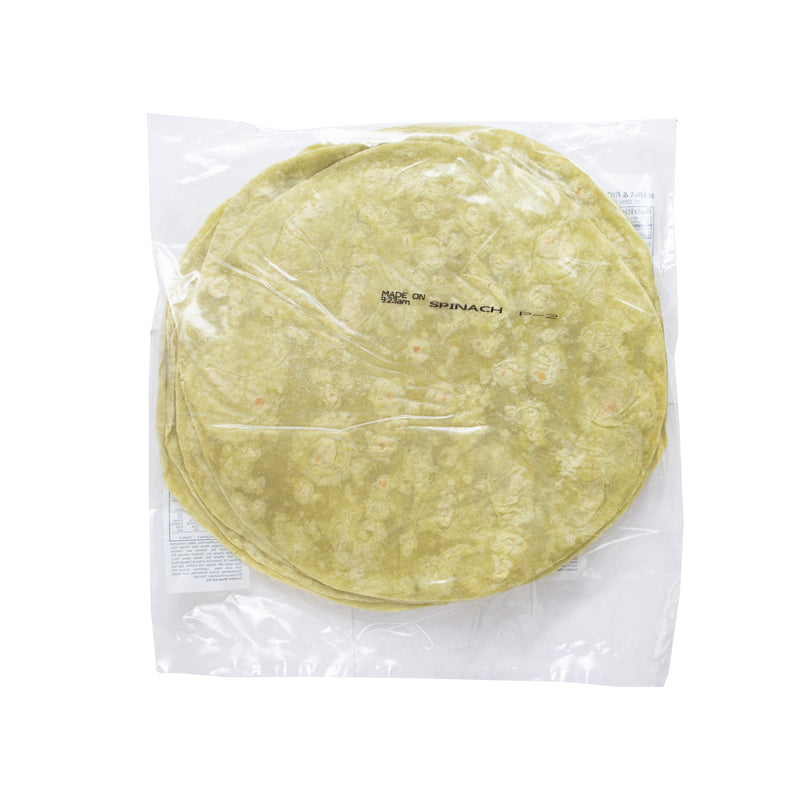 Maria & Ricardo's Spinach Flour Tortillas 10 Inch 10 Count Packs - 12 Per Case.