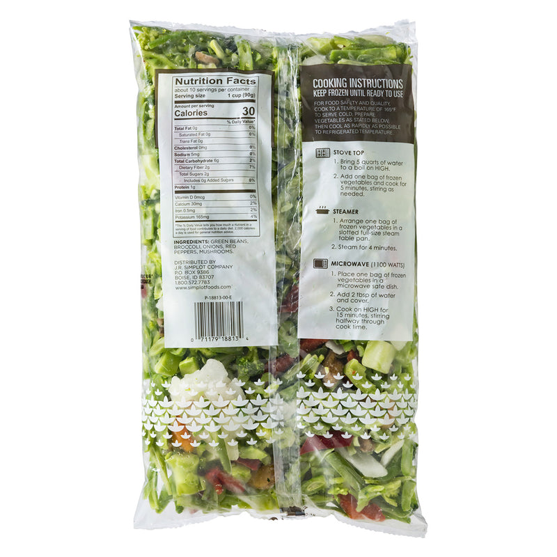 Simplot Simple Goodness Classic Vegetables Oriental Vegetable Blend 2 Pound Each - 12 Per Case.