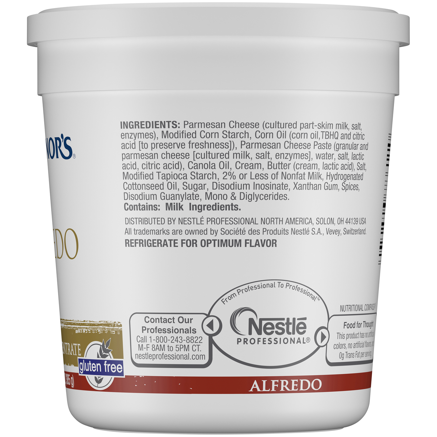 Minor's Alfredo Sauce Concentrate Gluten Free 13.6 Ounce Size - 6 Per Case.