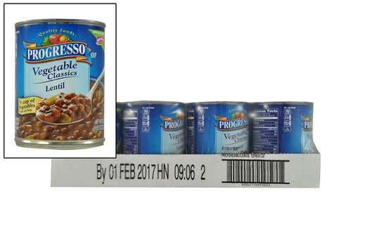 Progresso™ Soup Vegetable Lentil 19 Ounce Size - 12 Per Case.