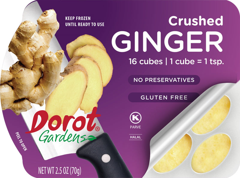 Dorot Chopped Ginger Ovals 2.5 Ounce Size - 16 Per Case.