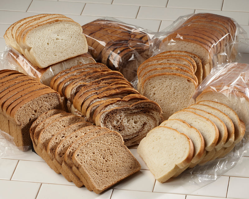 White Bread 8" Sliced Loaves 32 Ounce Size - 8 Per Case.