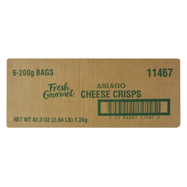 Fresh Gourmet Asiago Cheese Crisp 200 Grams Each - 6 Per Case.