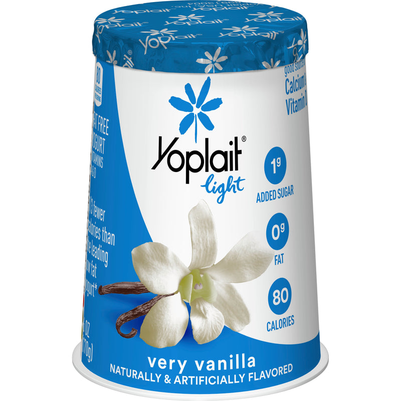 Yoplait® Light Yogurt Single Serve Cup Very Vanilla 6 Ounce Size - 12 Per Case.