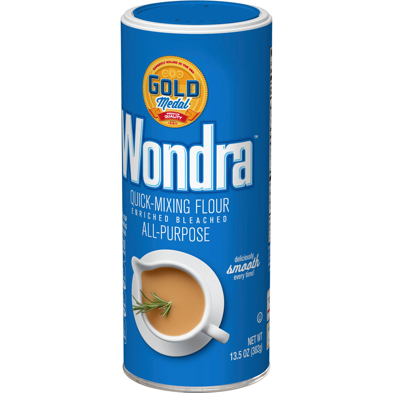 Gold Medal™ Wondra™ Flour All Purpose Quick Mixing Enriched Bleached 13.5 Ounce Size - 6 Per Case.