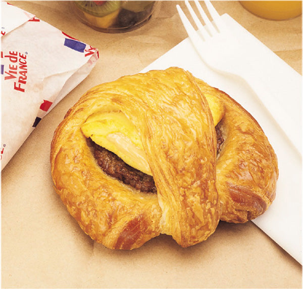 Vie De France Croissant Sausage Egg And Cheese 5.8 Ounce Size - 48 Per Case.