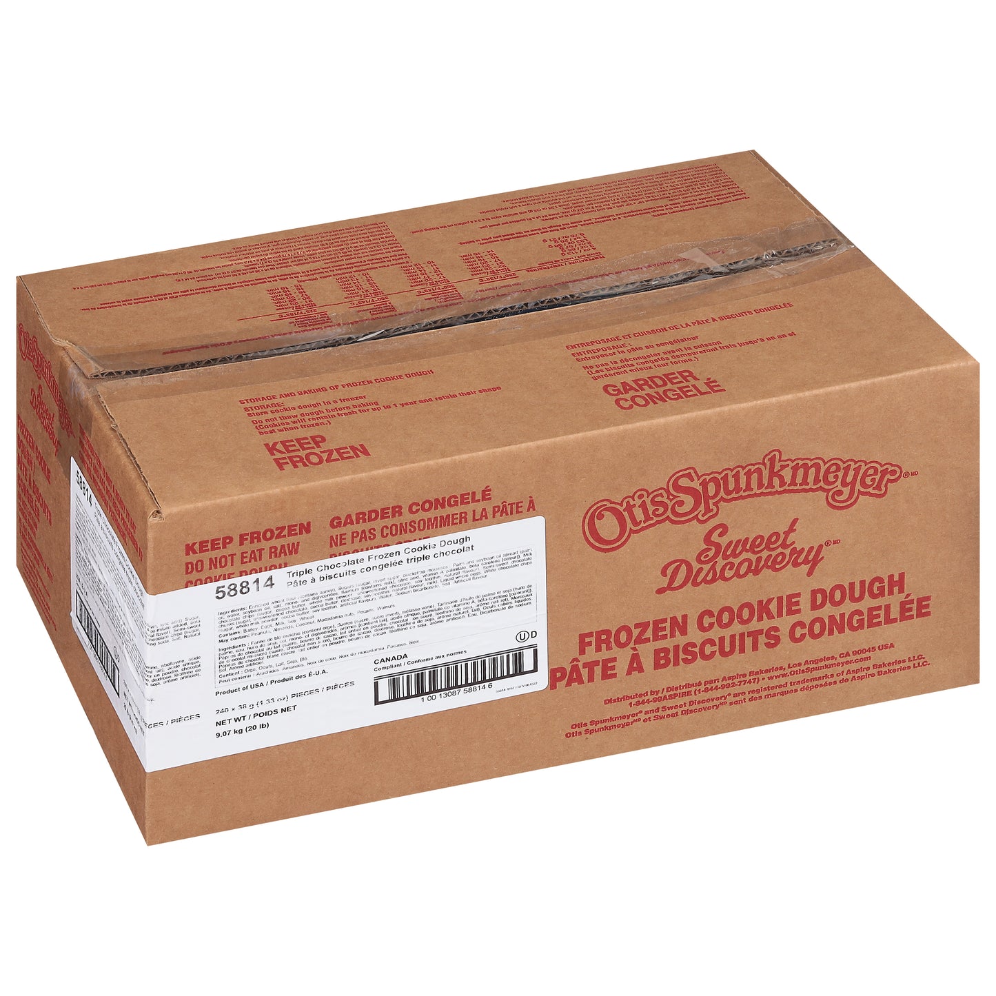 Triple Chocolate Frozen Cookie Dough 1.33 Ounce Size - 240 Per Case.