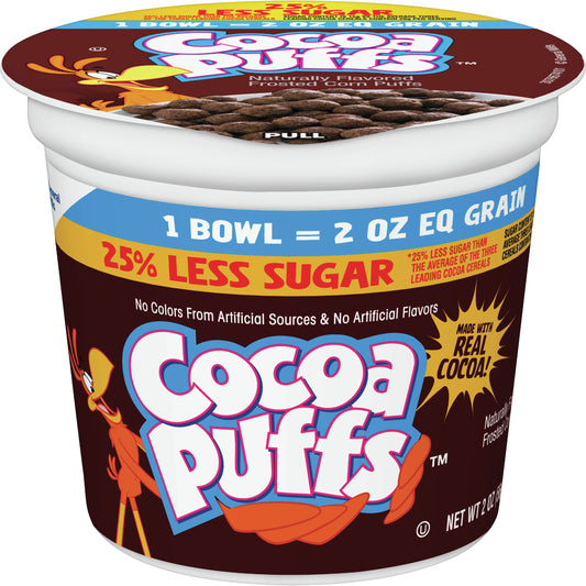 Cocoa Puffs™ Cereal Less Sugar Single Serve K Eq Grain 2 Ounce Size - 60 Per Case.