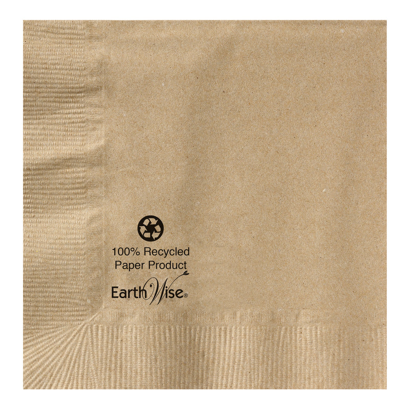 Napkin Beverage Kraft Ply Recycled Earth Wise® 250 Each - 4 Per Case.