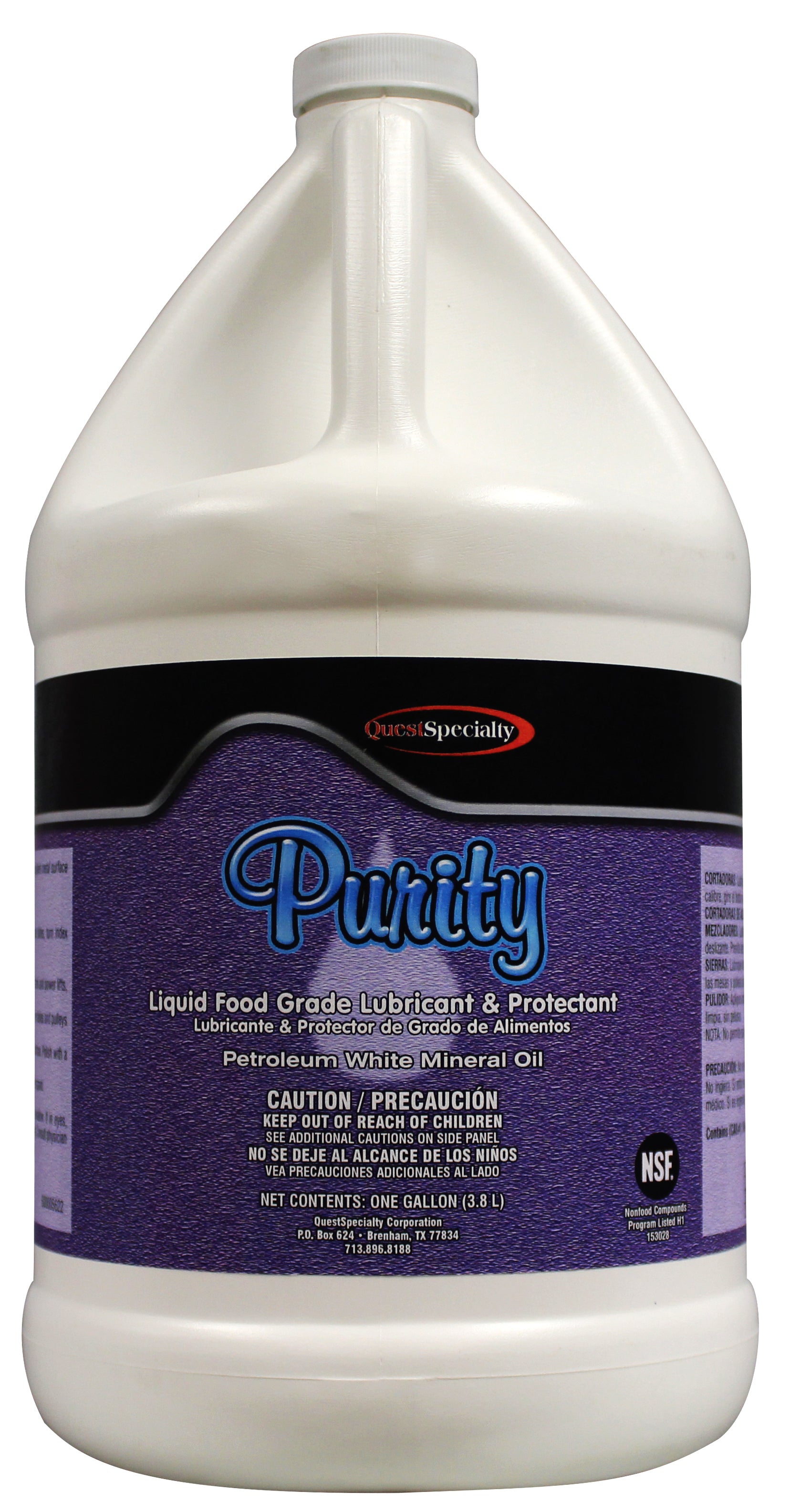 Purity Machine Lube Oil Food Grade Lubricantand Protectant Gal 1 Gallon - 4 Per Case.
