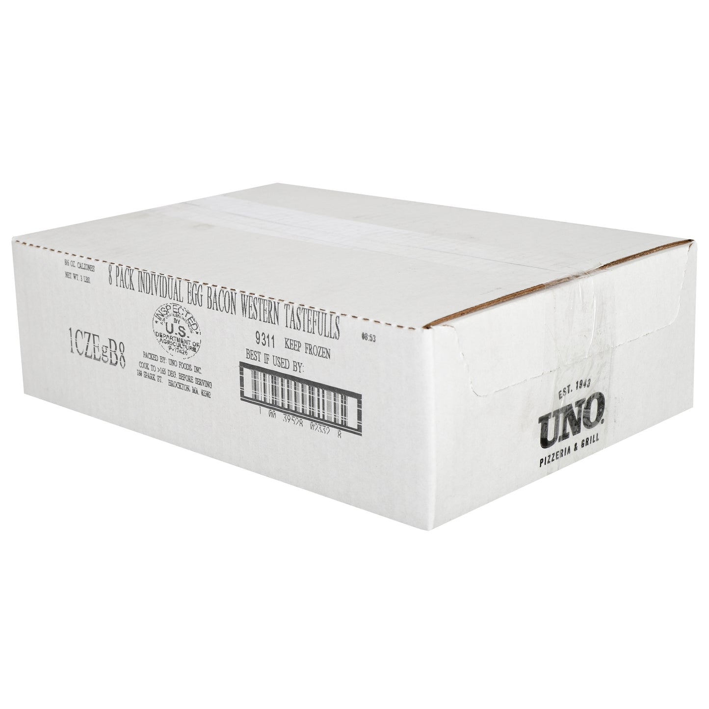 Uno Foods Inc Egg & Bacon Western Calzone 1 Each - 8 Per Case.