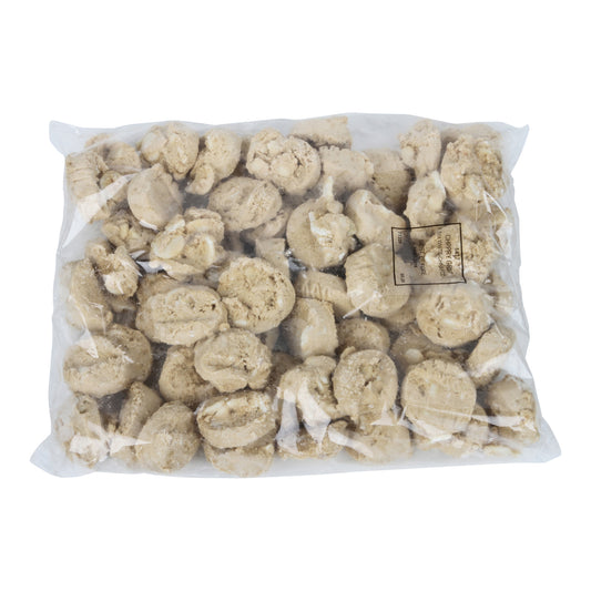 White Chunk Macadamia Nut Frozen Cookie Dough Bags Containing Dough Pucks 5 Pound Each - 4 Per Case.