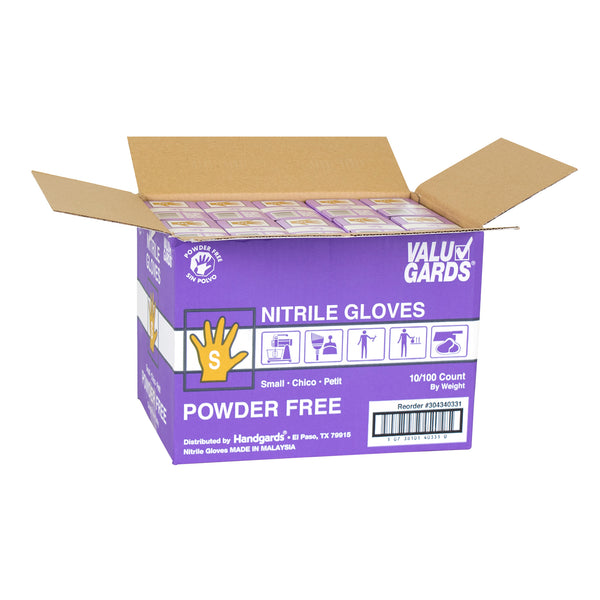 Glove Nitrile Powder Free Purple Small 100 Each - 10 Per Case.