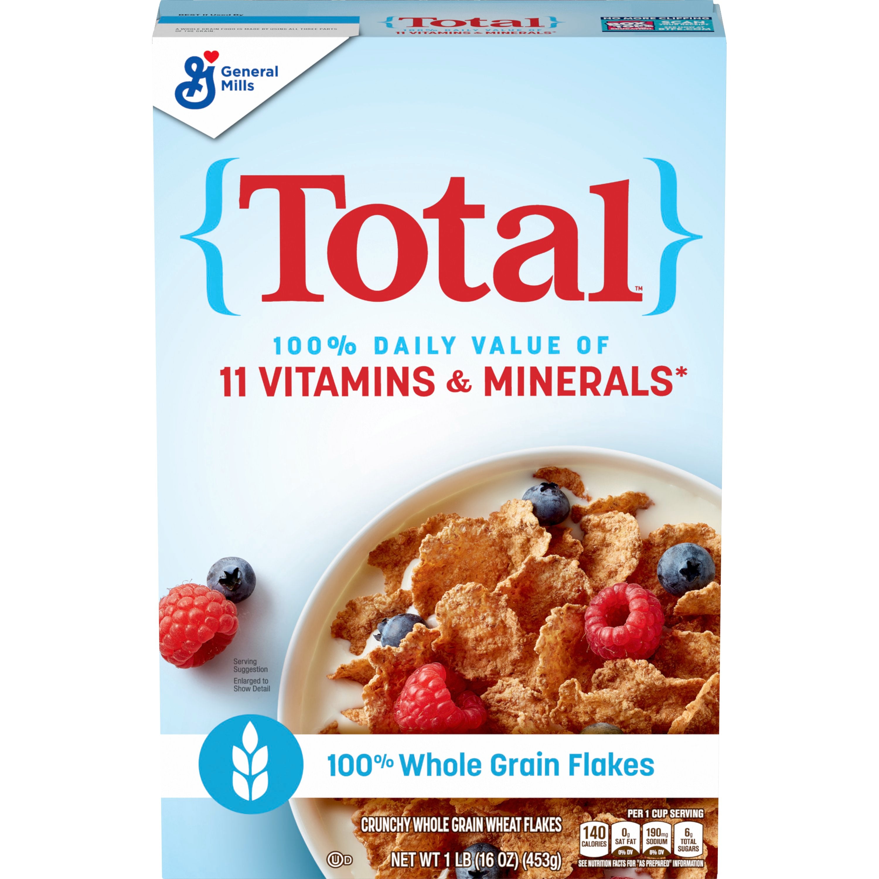 Total™ Whole Grain Cereal Box 16 Ounce Size - 7 Per Case.