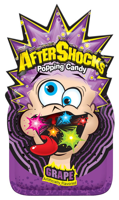 Aftershocks Popping Candy The Pop That Will Not Stop 0.33 Ounce Size - 192 Per Case.