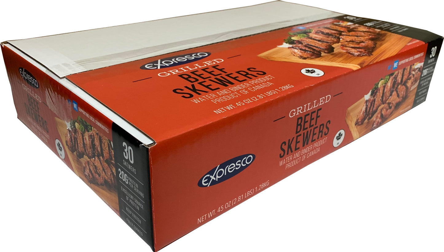 Expresco Grilled Beef Skewers Pound 2.81 Pound Each - 1 Per Case.