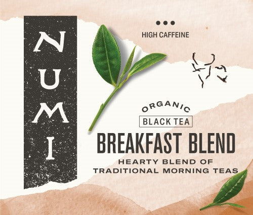 Numi Breakfast Blend Black Tea 18 Count Packs - 6 Per Case.