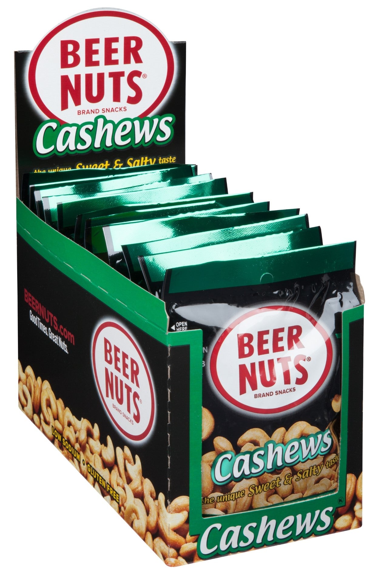 Beer Nuts Midsize Cashew Bag Caddy 2 Ounce Size - 48 Per Case.