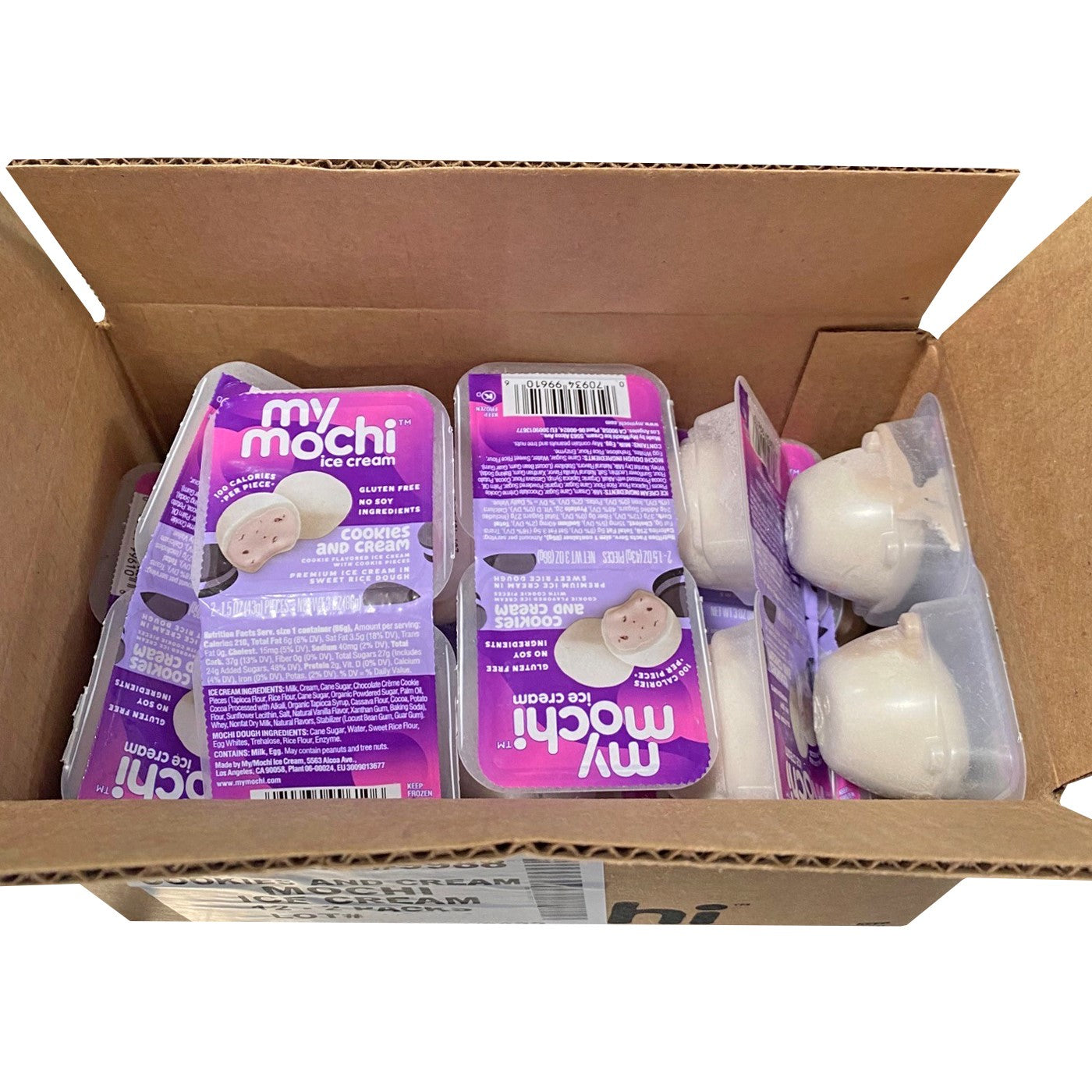 Mymochi Mochi Ice Cream Cookies & Creme 1.5 Ounce Size - 12 Per Case.