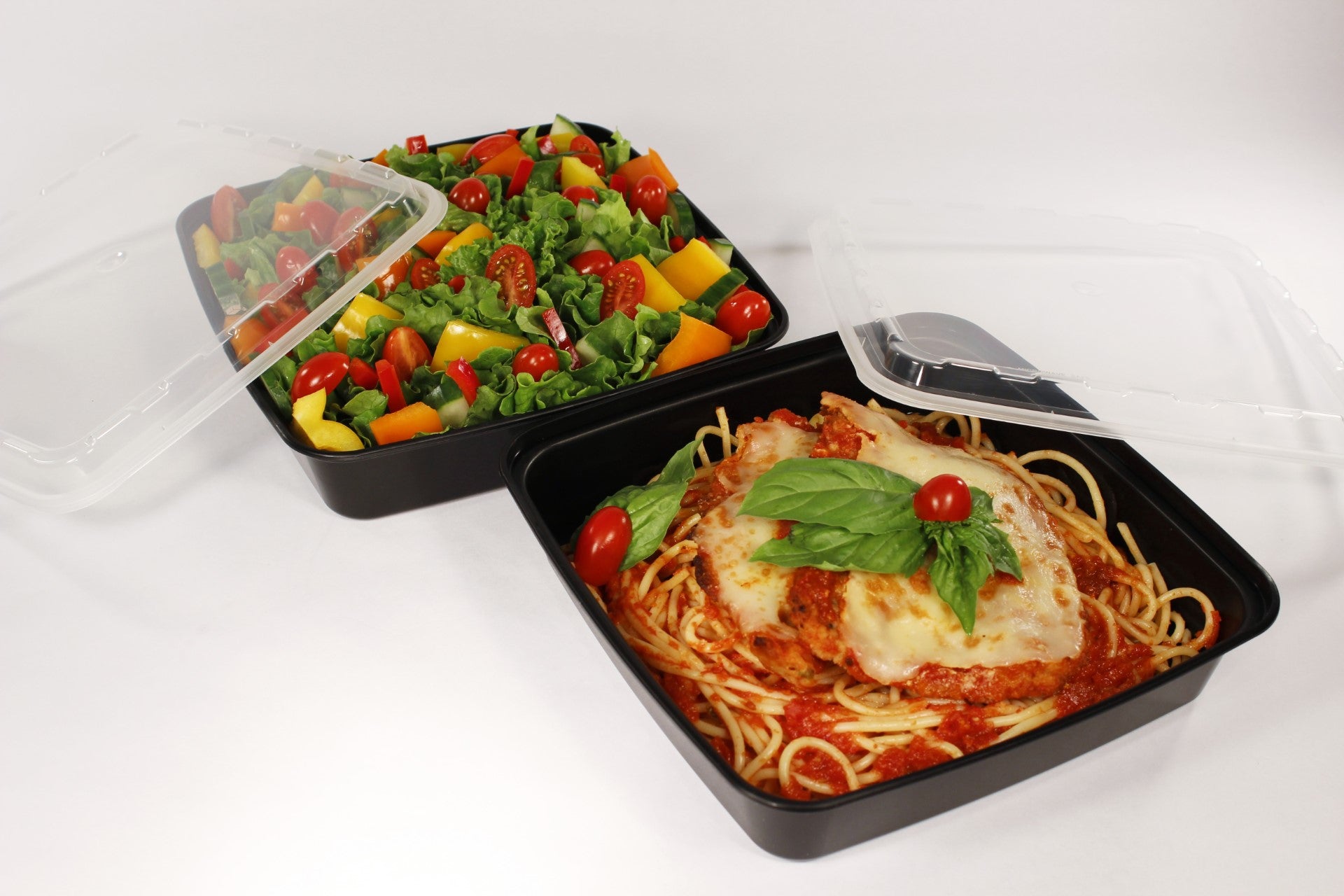 Cubeware Square Container Black Base With Clear Lid 100 St - 1 Per Case.