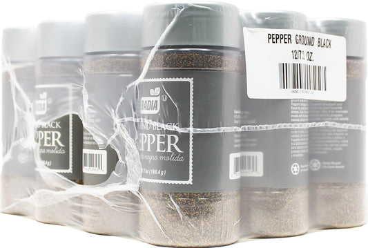 Badia Pepper Ground Black 7 Ounce Size - 12 Per Case.