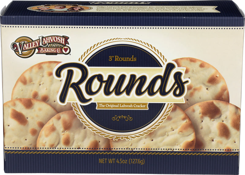 Lahvosh Crackerbread 3" Original Rounds 4.5 Ounce Size - 12 Per Case.