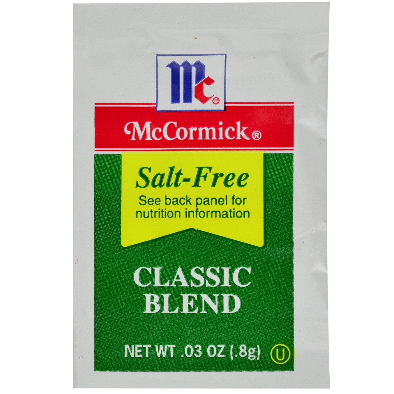 Mccormick Culinary Salt Free Classic Blend 0.88 Grams Each - 300 Per Case.