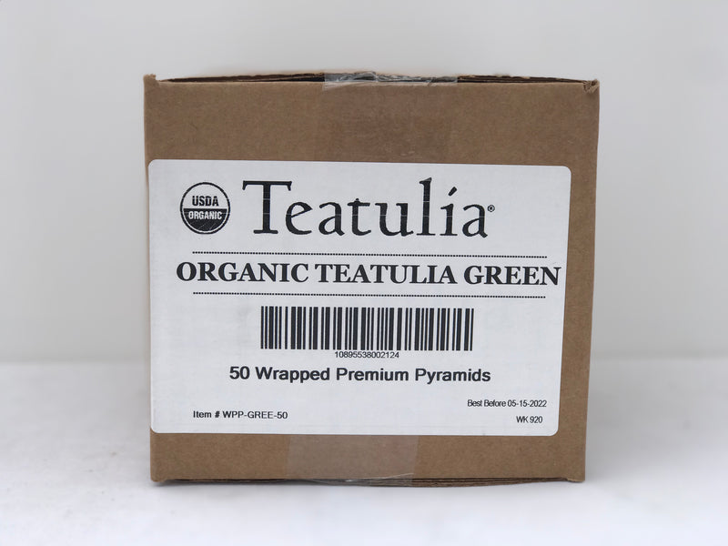 Teatulia Organic Teas Green Wrapped Premiumtea 50 Count Packs - 1 Per Case.