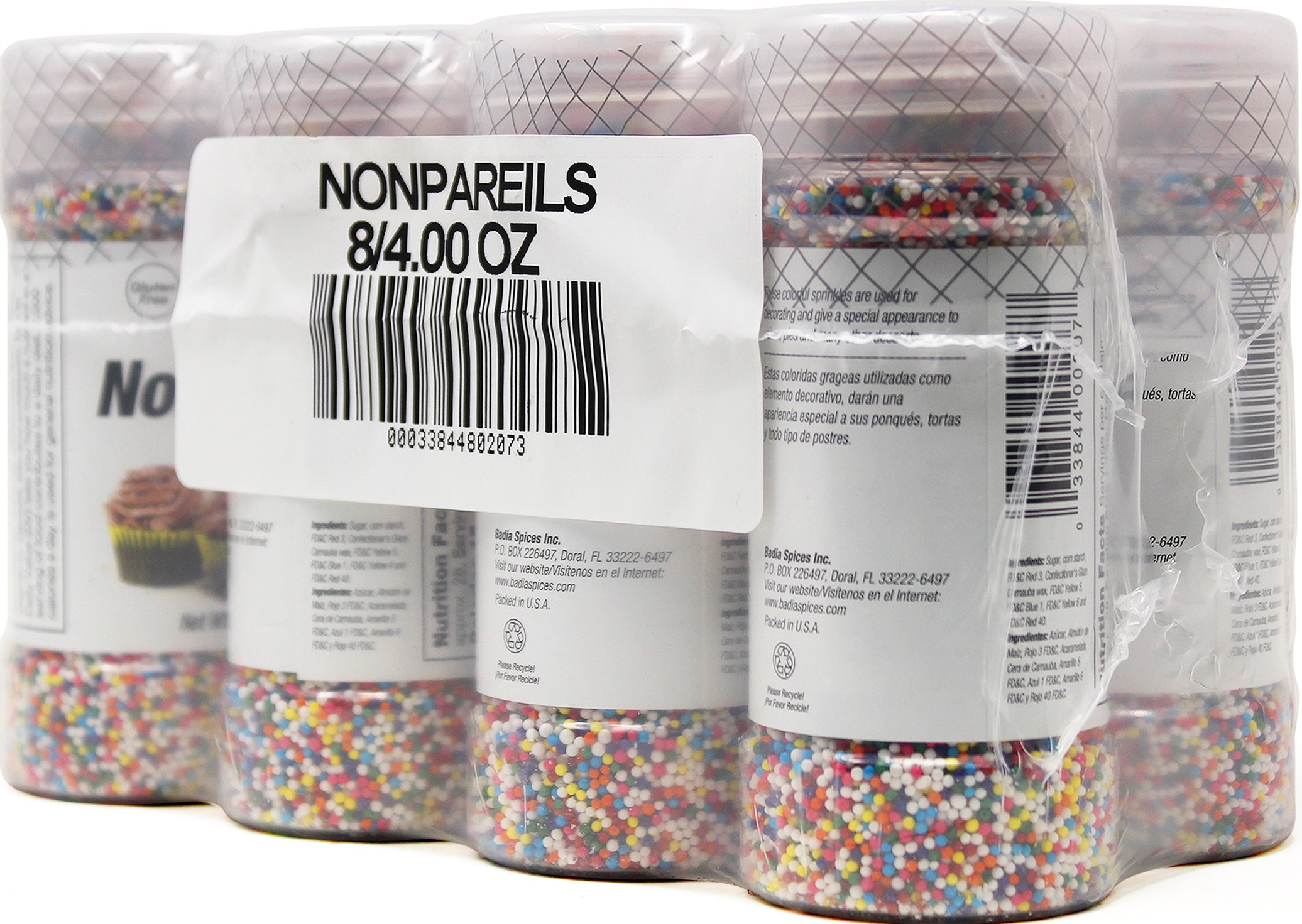 Badia Nonpareils 4 Ounce Size - 8 Per Case.