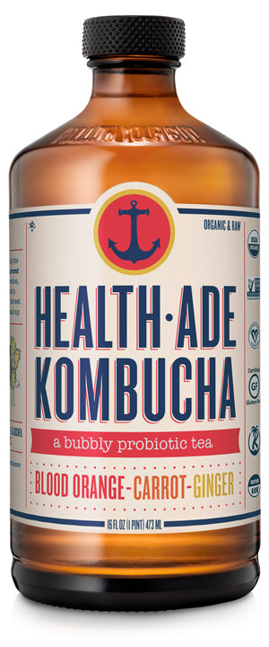 Health Ade Kombucha Blood Orange Carrot Ginger 16 Fluid Ounce - 12 Per Case.