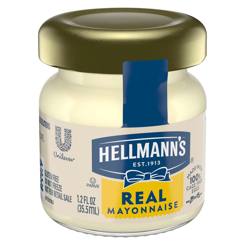 Hellmann's Mayonnaise Room Service Jar Real 1.2 Ounce Size - 5.04 Pound Per Case.