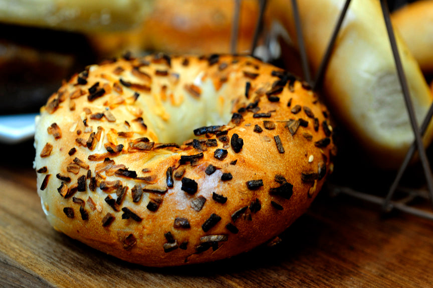 Davidovich Onion Bagels 5.25 Ounce Size - 60 Per Case.