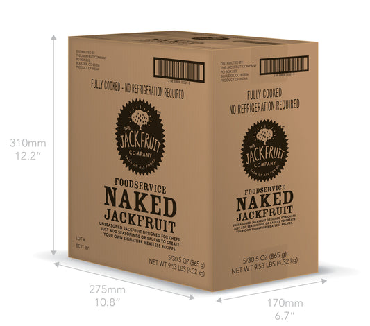 The Jackfruit Company Foodservice Naked Jackfruit 30.5 Ounce Size - 5 Per Case.