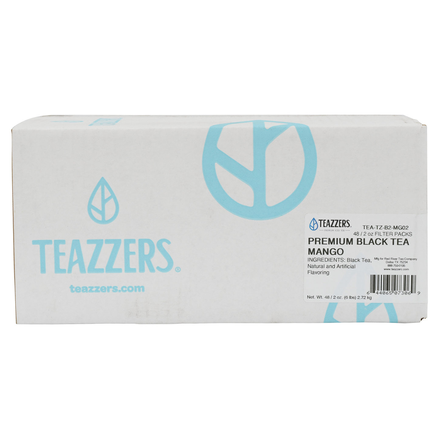 Teazzers Black Mango Tea Premium 2 Ounce Size - 48 Per Case.