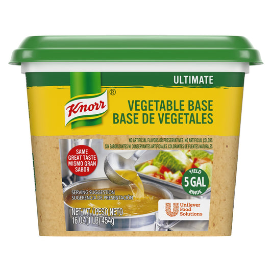 Knorr Ultimate Bases Bouillions Vegetable Gluten Free 1 Pound Each - 6 Per Case.