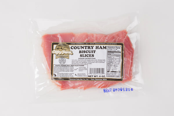 Individual Packages Of Country Ham Biscuit Size Portions 1 Each - 24 Per Case.