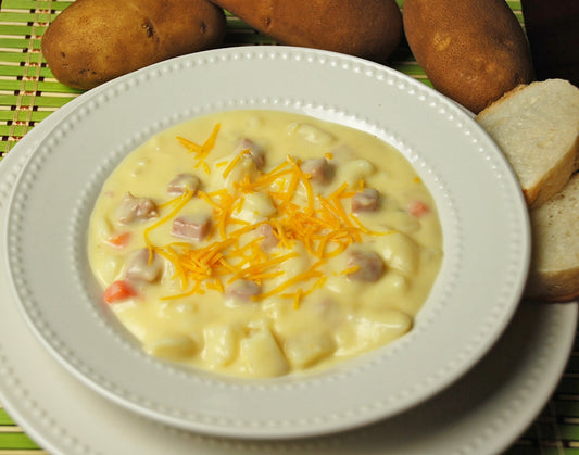 Taste Traditions Cheddar Baked Potato Soup With Ham 8 Pound Each - 2 Per Case.