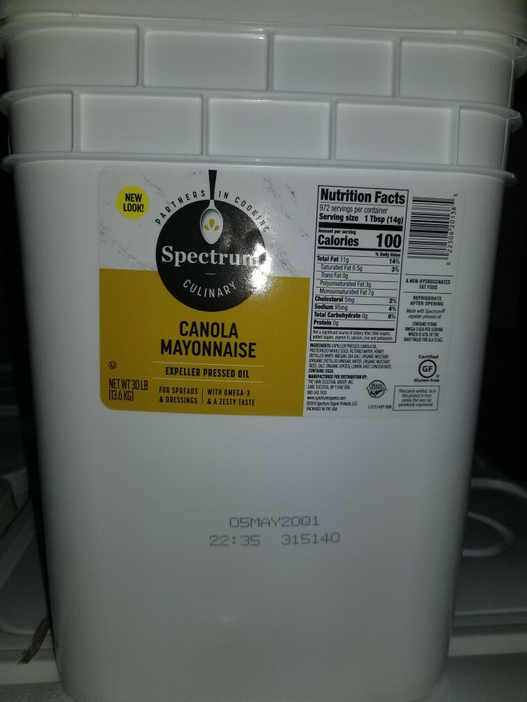 Spectrum Natural Canola Mayonnaise Pound 1 Each - 1 Per Case.