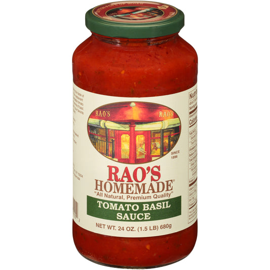 Rao's Homemade Tomato Basil Sauce 24 Ounce Size - 12 Per Case.